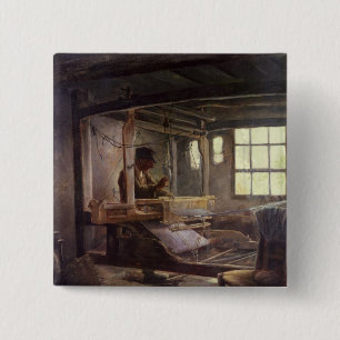 The Breton Weaver, 1888 2 Inch Square Button