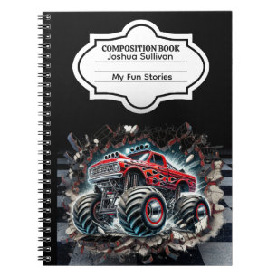 The Brick Breaker Monster Truck (Customisable) Notebook