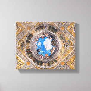 The Bridal Chamber, Ceiling by Andrea Mantegna  Canvas Print