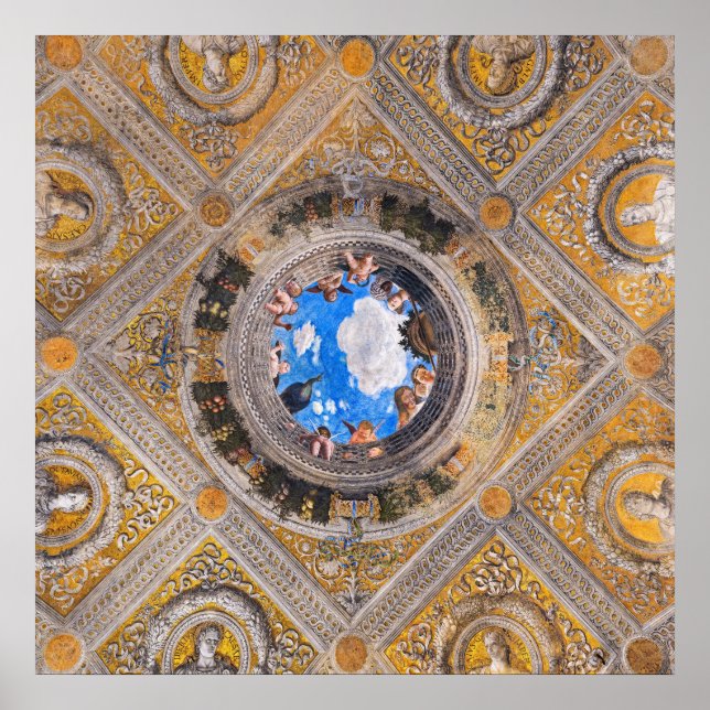 The Bridal Chamber, Ceiling by Andrea Mantegna  Poster (Front)