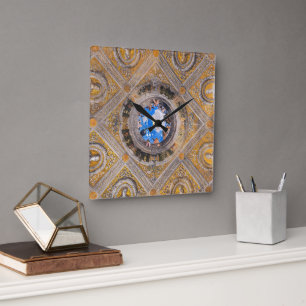 The Bridal Chamber, Ceiling by Andrea Mantegna  Square Wall Clock