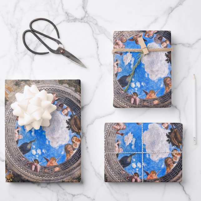 The Bridal Chamber, Ceiling by Andrea Mantegna  Wrapping Paper Sheet (Front)