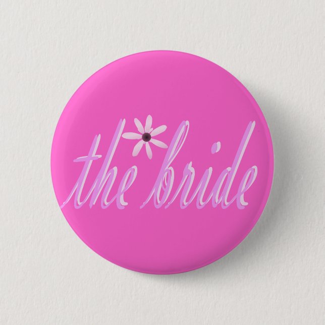 the bride 2 inch round button (Front)