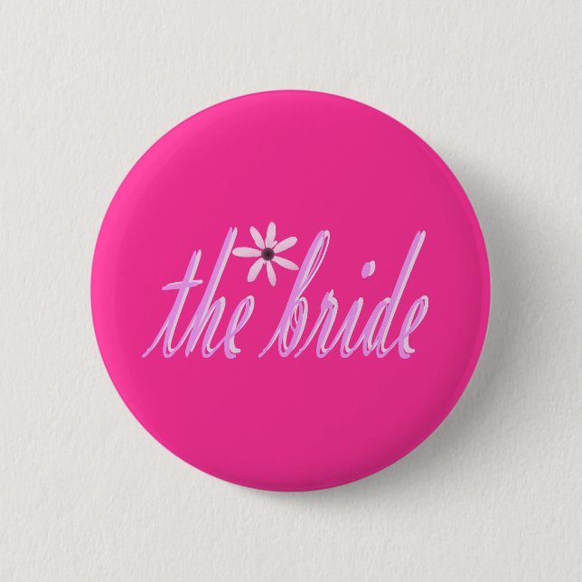 the bride 2 inch round button (Front)