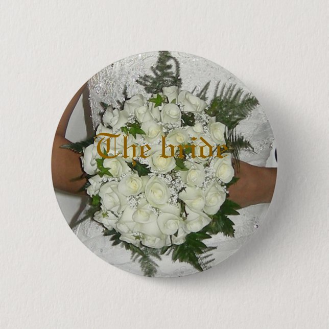 The bride 2 inch round button (Front)