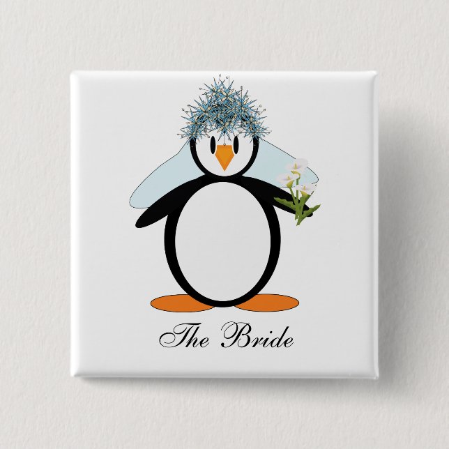 The Bride 2 Inch Square Button (Front)