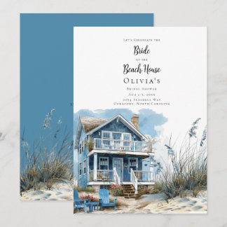 The Bride at the Beach House Bridal Shower Invitation