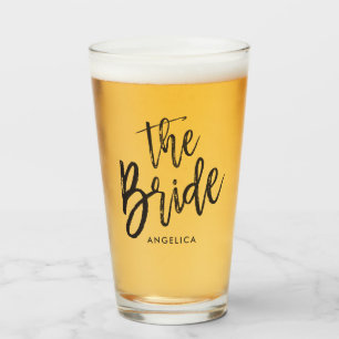 The Bride   Black Script Style Glass