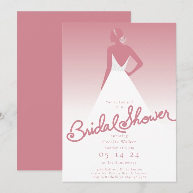 The Bride Bridal Shower Invitation (Front/Back)