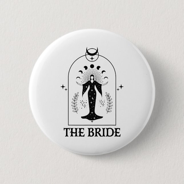 The Bride Coven Gothic Witch Bachelorette Matching 2 Inch Round Button (Front)