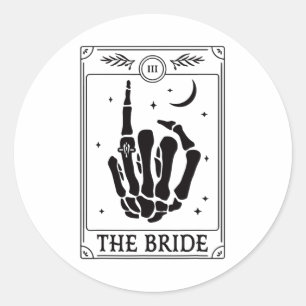 The Bride Coven Skeleton Hand Gothic Bachelorette  Classic Round Sticker