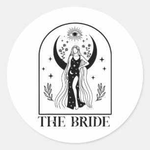 The Bride Coven Witchy Gothic Wedding Bachelorette Classic Round Sticker