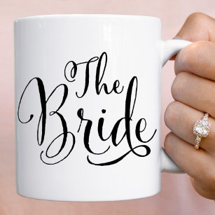 The Bride Elegant Black Script Wedding Coffee Mug