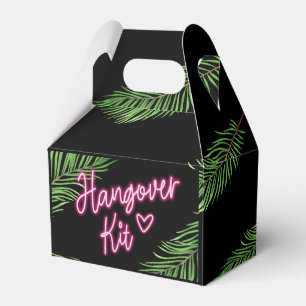 The Bride Green & Pink Tropical Bach Favor Box