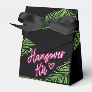 The Bride Green & Pink Tropical Bach Favor Box