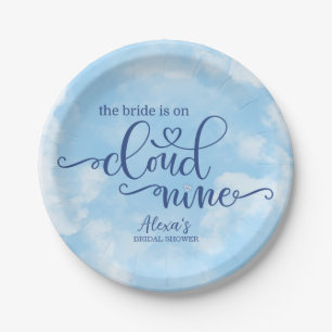 The Bride is on Cloud 9 Paper Plate