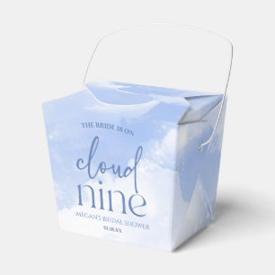 The Bride Is On Cloud Nine Blue Bridal Shower Favor Box