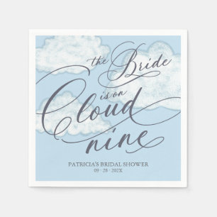The Bride Is On Cloud Nine Bridal Shower Napkin