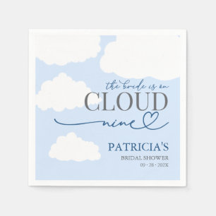 The Bride Is On Cloud Nine Welcome Sign Napkin