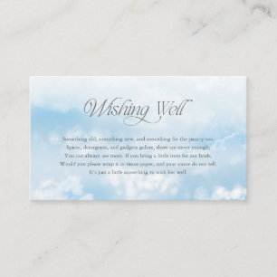 The Bride Is On Cloud Nine Wishing Well Enclosure Card