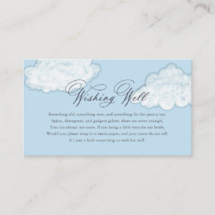 The Bride Is On Cloud Nine Wishing Well Enclosure Card