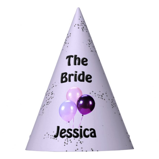 The Bride Lavender Shower Party Hat (Front)