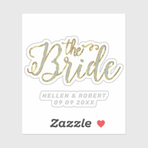 The Bride modern typography Silver & Gold