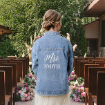 The Bride Mrs. Denim Jacket<br><div class="desc">Gorgeous denim jacket. Perfect for picture with the Bridal Party!</div>