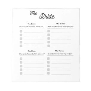 The Bride Notepad