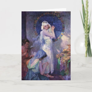 The Bride Painting Congratulations Card