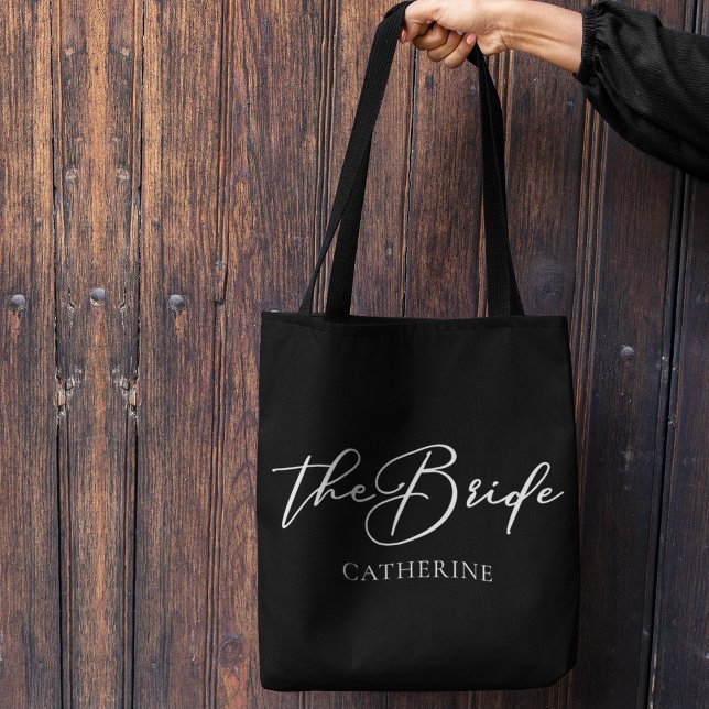The Bride Personalized Chic Minimalist Wedding Tote Bag (Creator Uploaded)