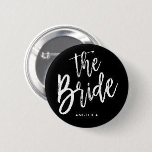The Bride Script Style Custom Wedding 2 Inch Round Button