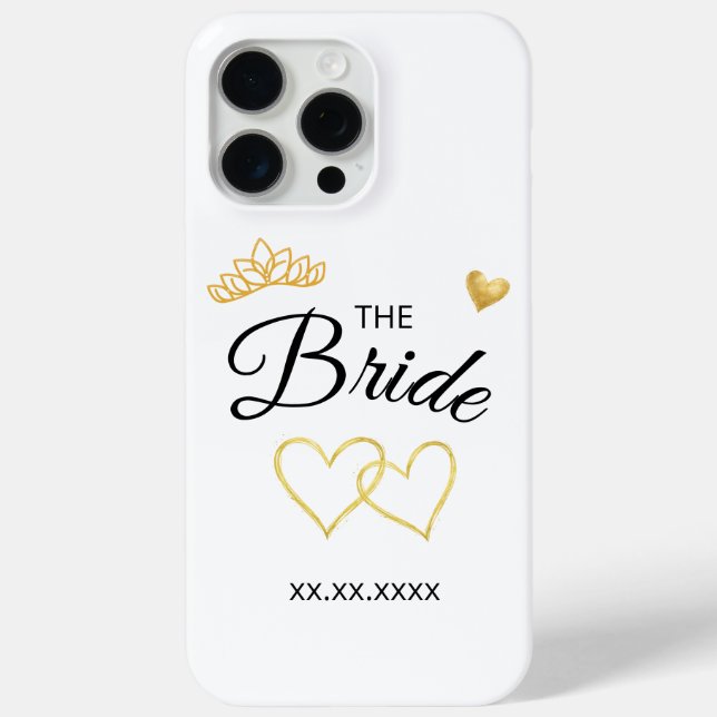 The Bride Wedding Date Elegant Design Case-Mate iPhone Case (Back)
