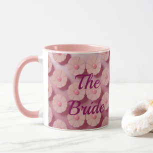 The Bride Wine Pink Daisies Combo Mug