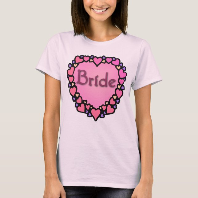 The Bride with Hearts Products T-Shirt (Front)