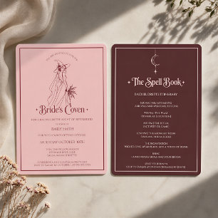 The Bride's Coven Witch Bachelorette Itinerary Invitation