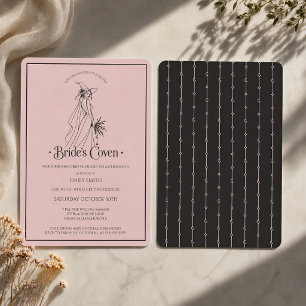 The Bride's Coven Witch Bachelorette Pink Black Invitation