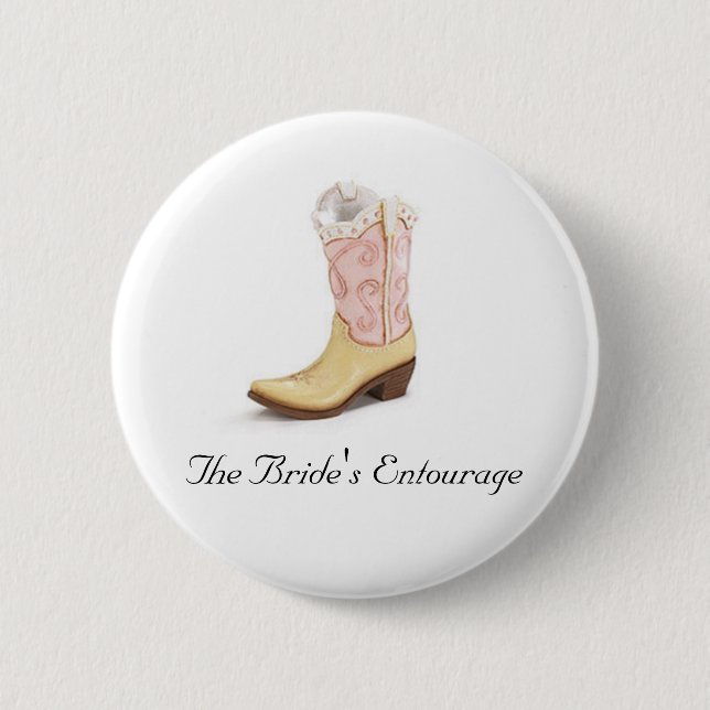 The Bride's Entourage 2 Inch Round Button (Front)