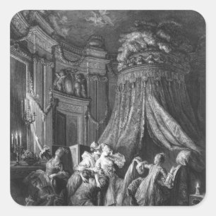 The bride's going-to-bed ceremony square sticker