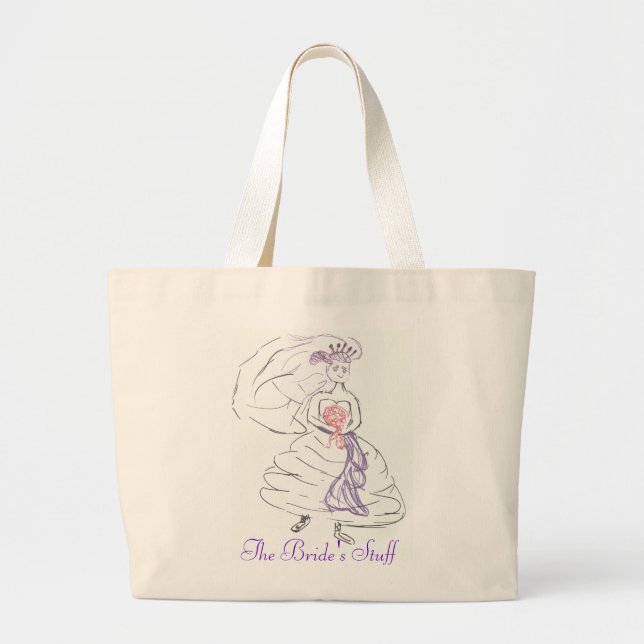 The Bride's Stuff Large Tote Bag (Front)