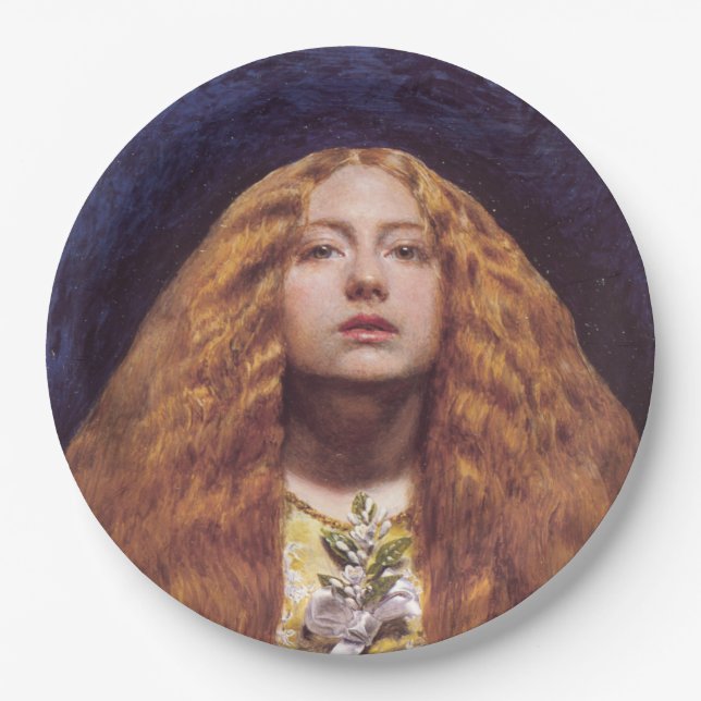 The Bridesmaid (by John Everett Millais) Paper Plate (Front)