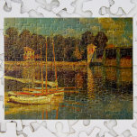 The Bridge at Argenteuil by Claude Monet Jigsaw Puzzle<br><div class="desc">The Bridge at Argenteuil (1874) by Claude Monet is a vintage impressionist fine art painting featuring sailboats on the Seine River at Argenteuil, northwest of Paris, France. About the artist: Claude Monet (1840-1926) was a founder of the French impressionist painting movement with most of his paintings being "en plein air"...</div>