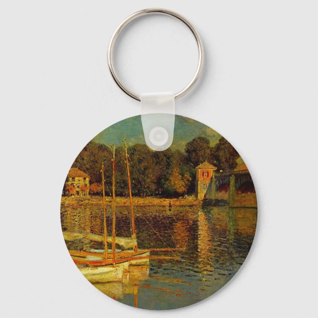 The Bridge at Argenteuil by Claude Monet Keychain (Front)
