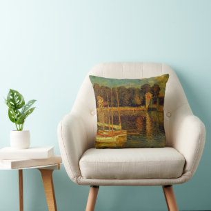 The Bridge at Argenteuil by Claude Monet Throw Pillow