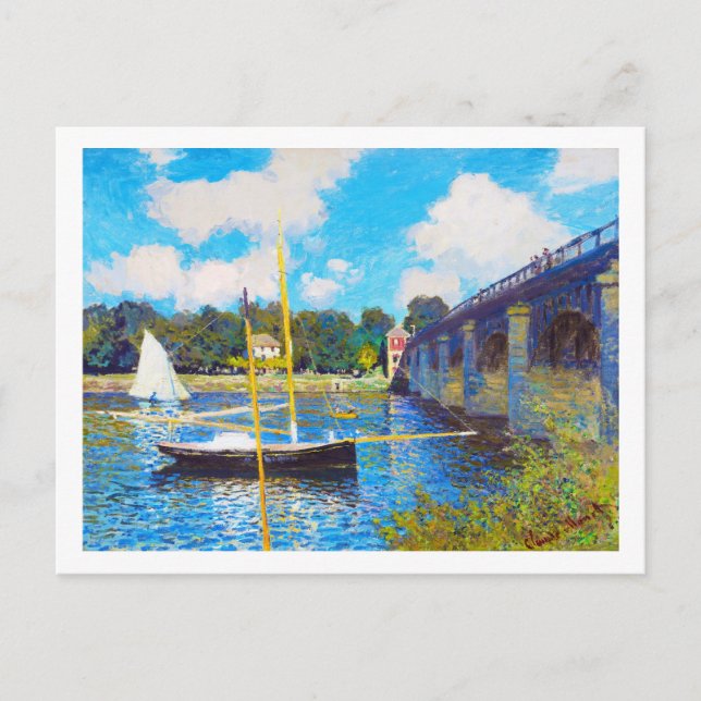 The Bridge at Argenteuil Claude Monet Postcard (Front)