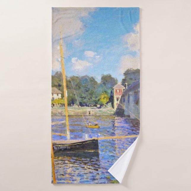 The Bridge at Argenteuil, Monet Bath Towel (Bath Towel)