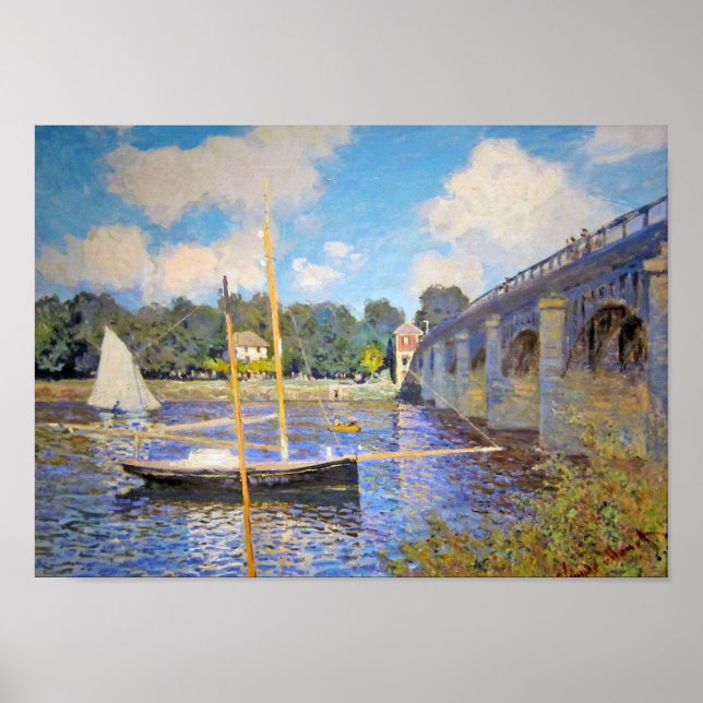 The Bridge at Argenteuil, Monet Poster (Front)