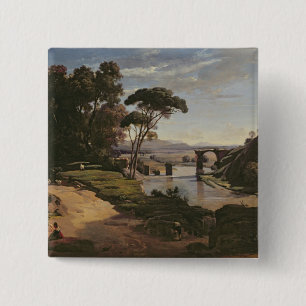 The Bridge at Narni, c.1826-27 2 Inch Square Button
