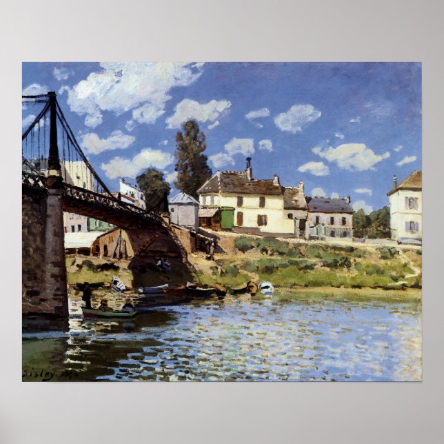 The Bridge at Villeneuve-la-Garenne Poster (Front)