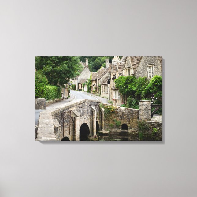 The bridge in Castle Combe, UK canvas (Front)